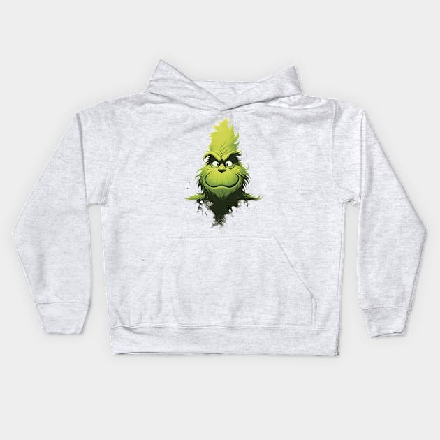 grinch Kids Hoodie by piratesnow